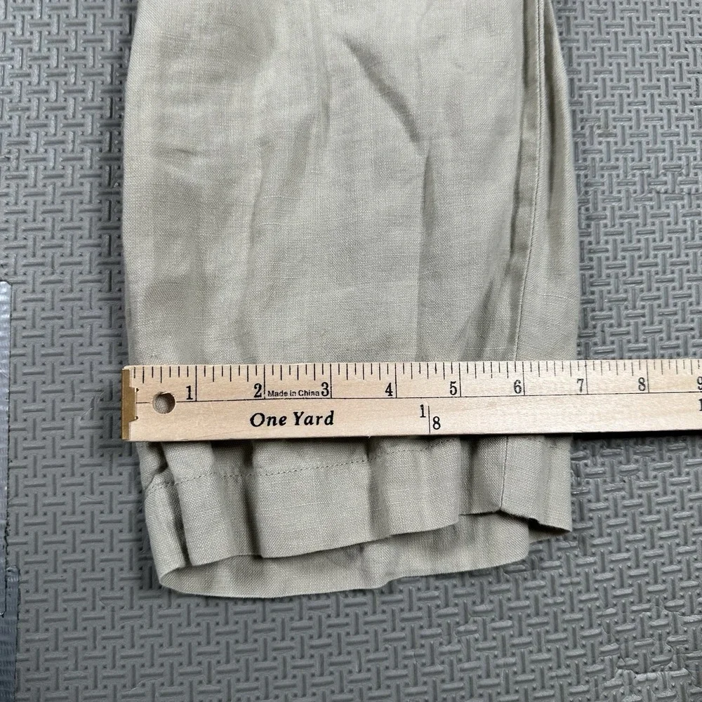 Brooks Brothers Pants Men's 35x27* Irish Linen Trousers Gray Flat Front Dress